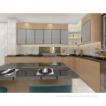 Pvc cabinets european style wood gloss kitchen cabinets